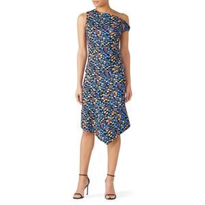 Atlein Off the Shoulder Twist Dress Flora Print Size 10